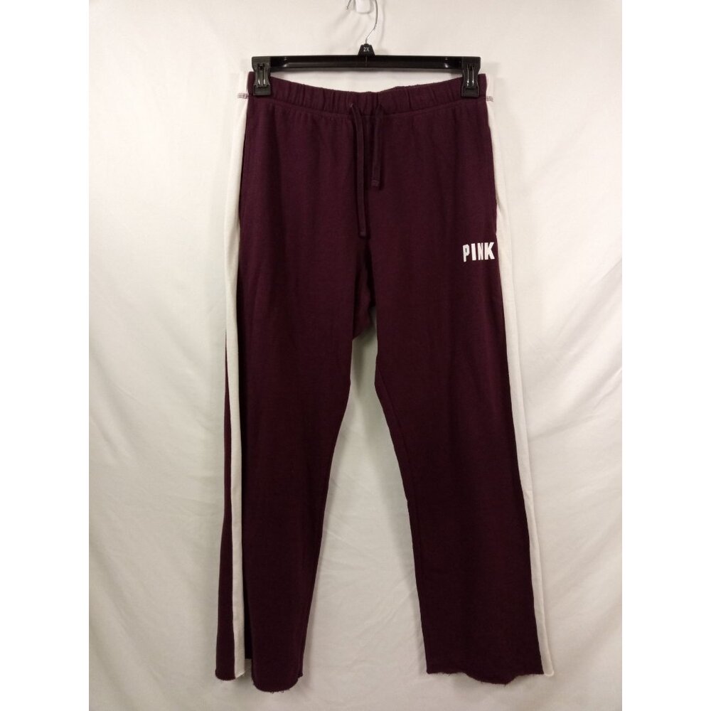 Victoria's Secret Pink Women's Maroon White Joggers Size Medium